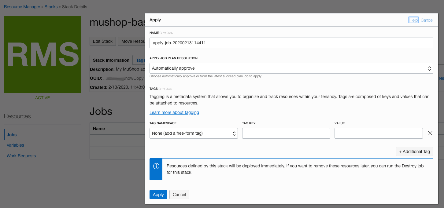 MuShop Terraform Apply